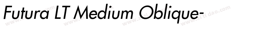 Futura LT Medium Oblique字体转换
